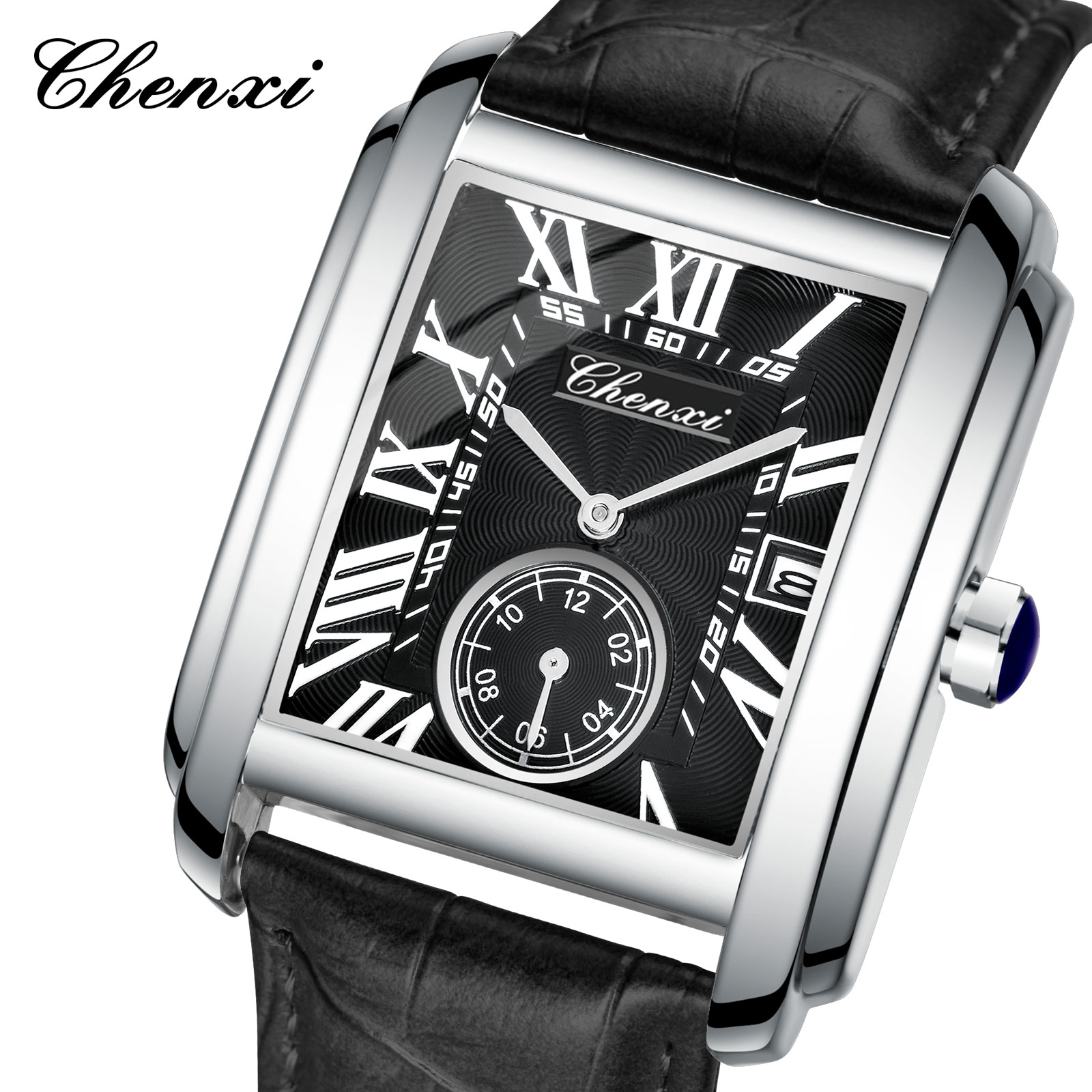 Leather Watch Band Men - Chenxi 8216 New Fashion Boy klasyczny
