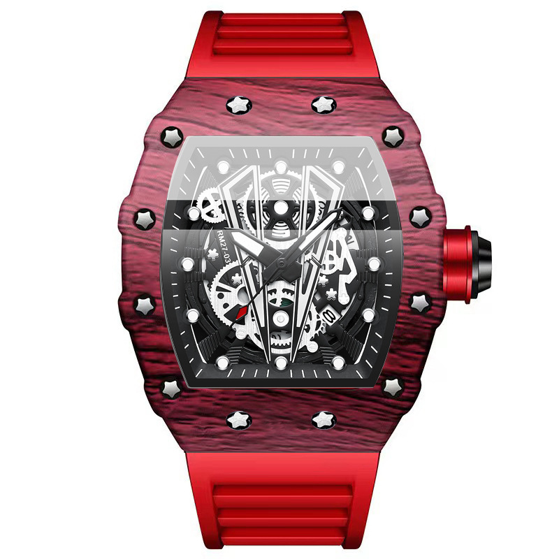 Rubber Strap Diver - BINBOND B8577 Modny męski zegarek kwarcowy