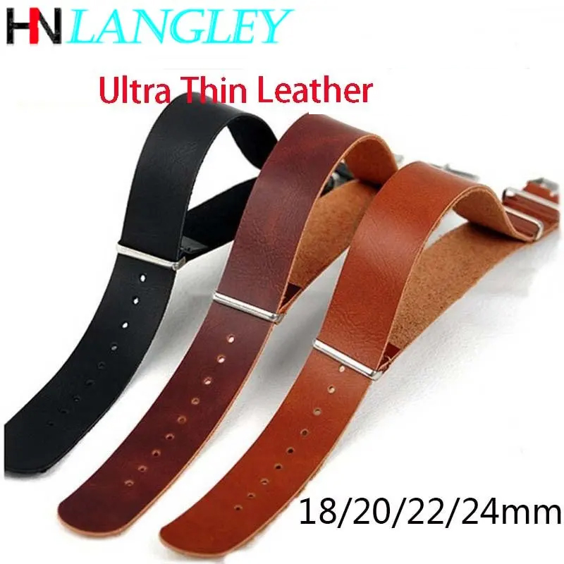 Nato Strap Nylon - Ultra cienki skórzany pasek do zegarków