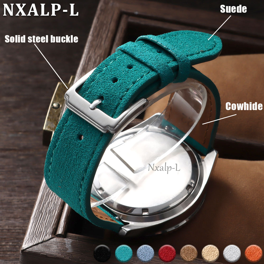 Suede Strap Watch - Wytrzymały pasek do zegarka ze skóry