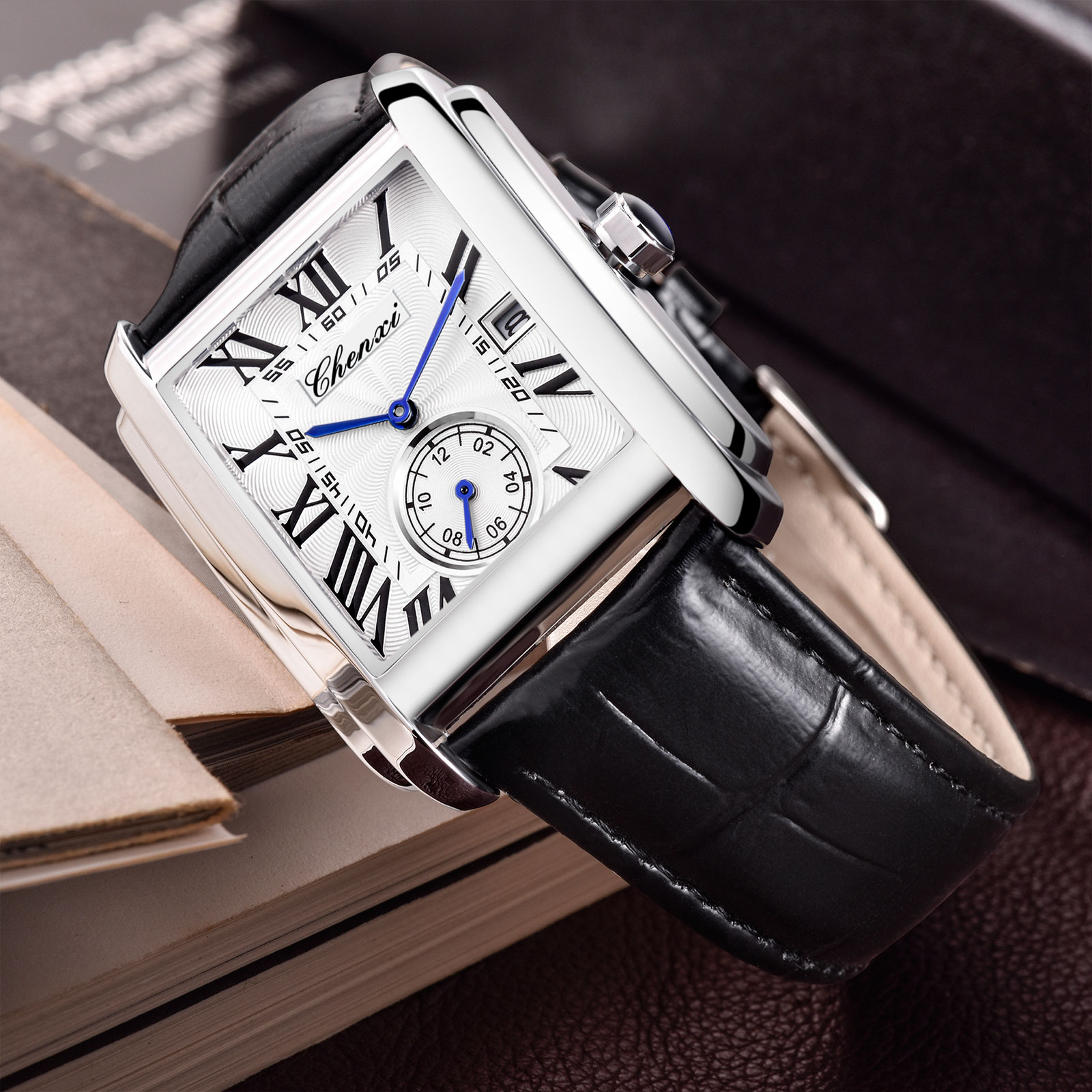 Chenxi 8216 New Fashion Boy kl – Leather Watch Band Men recenzja i cena