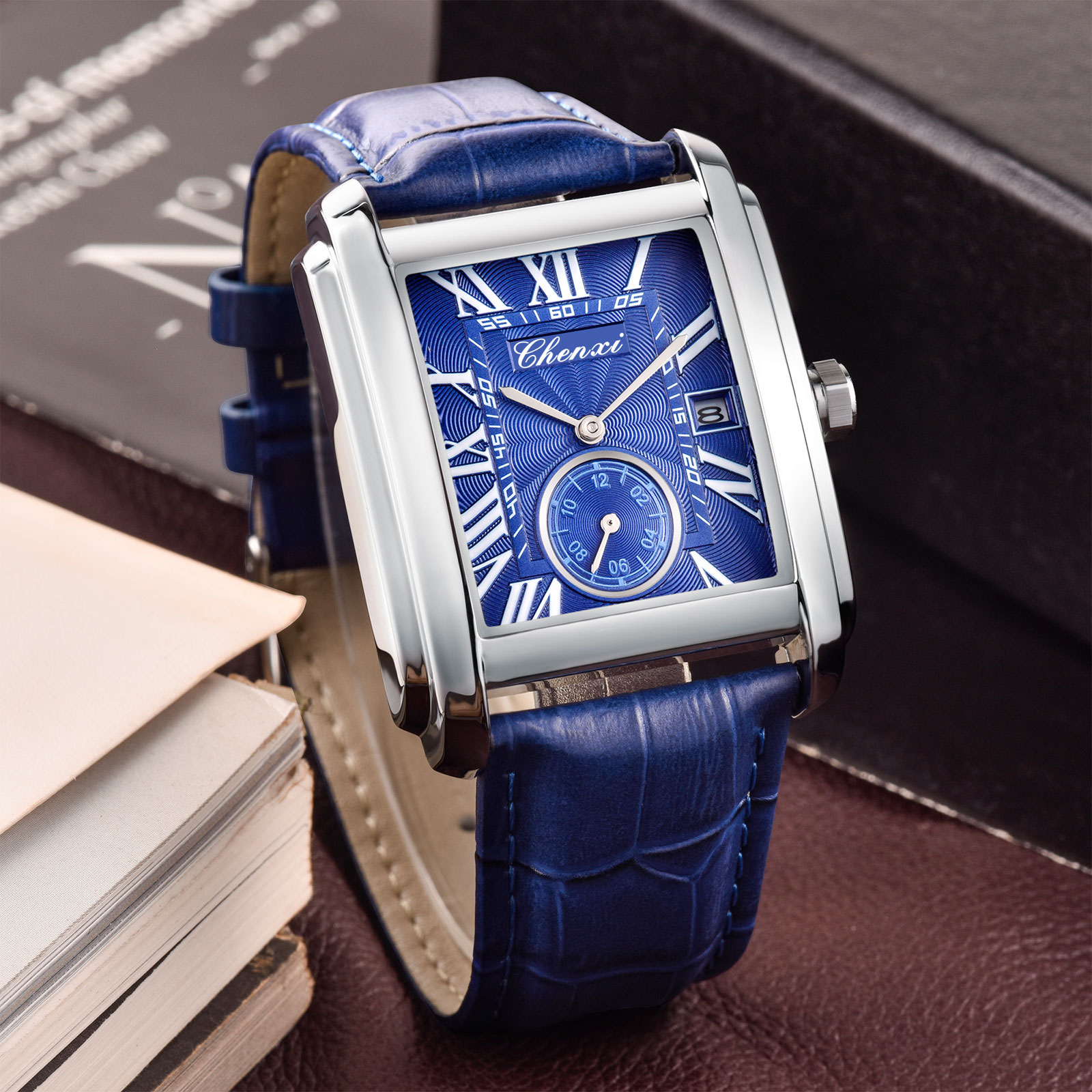 Chenxi 8216 New Fashion Boy kl – Leather Watch Band Men recenzja i cena