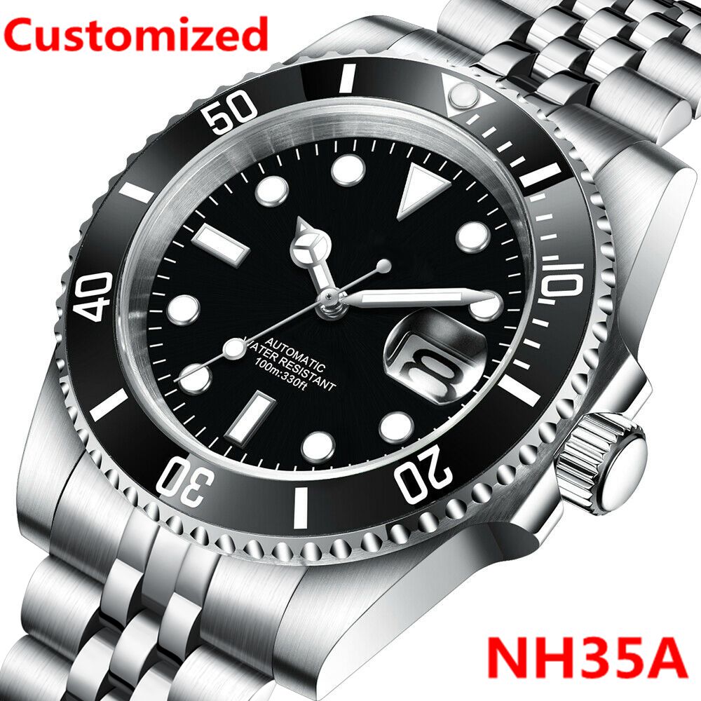 DIY Logo 40MM zegarek nurkowy  – Stainless Bracelet Diver recenzja i cena