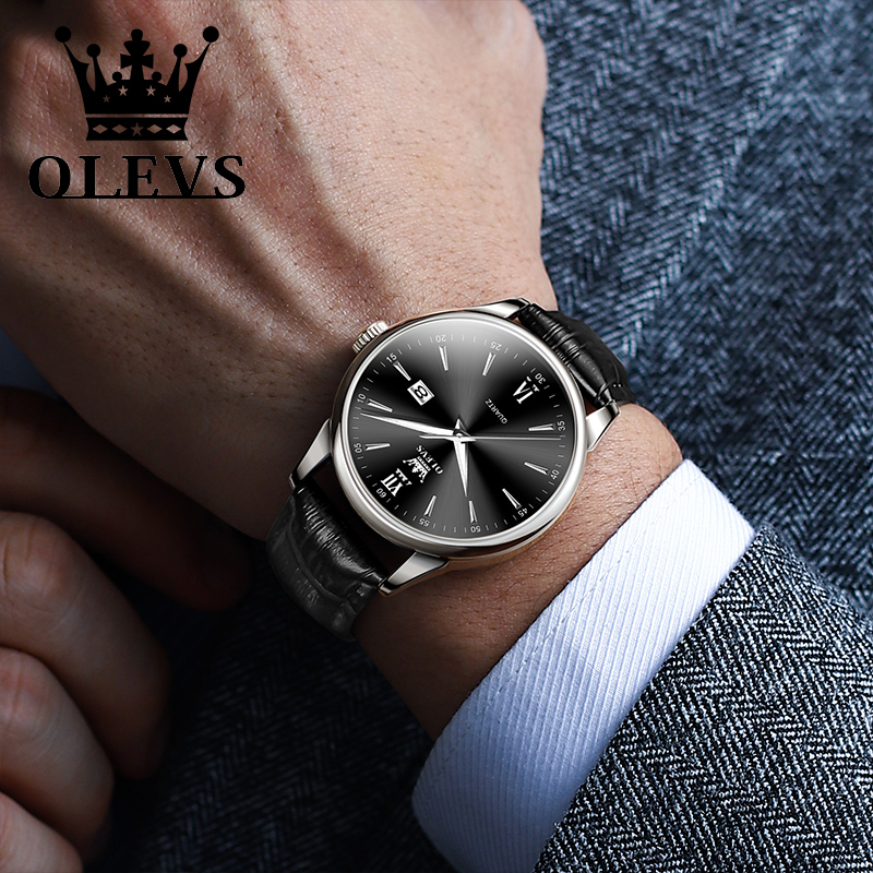 OLEVS Kwarcowy męski zegarek M – Leather Watch Band Men recenzja i cena