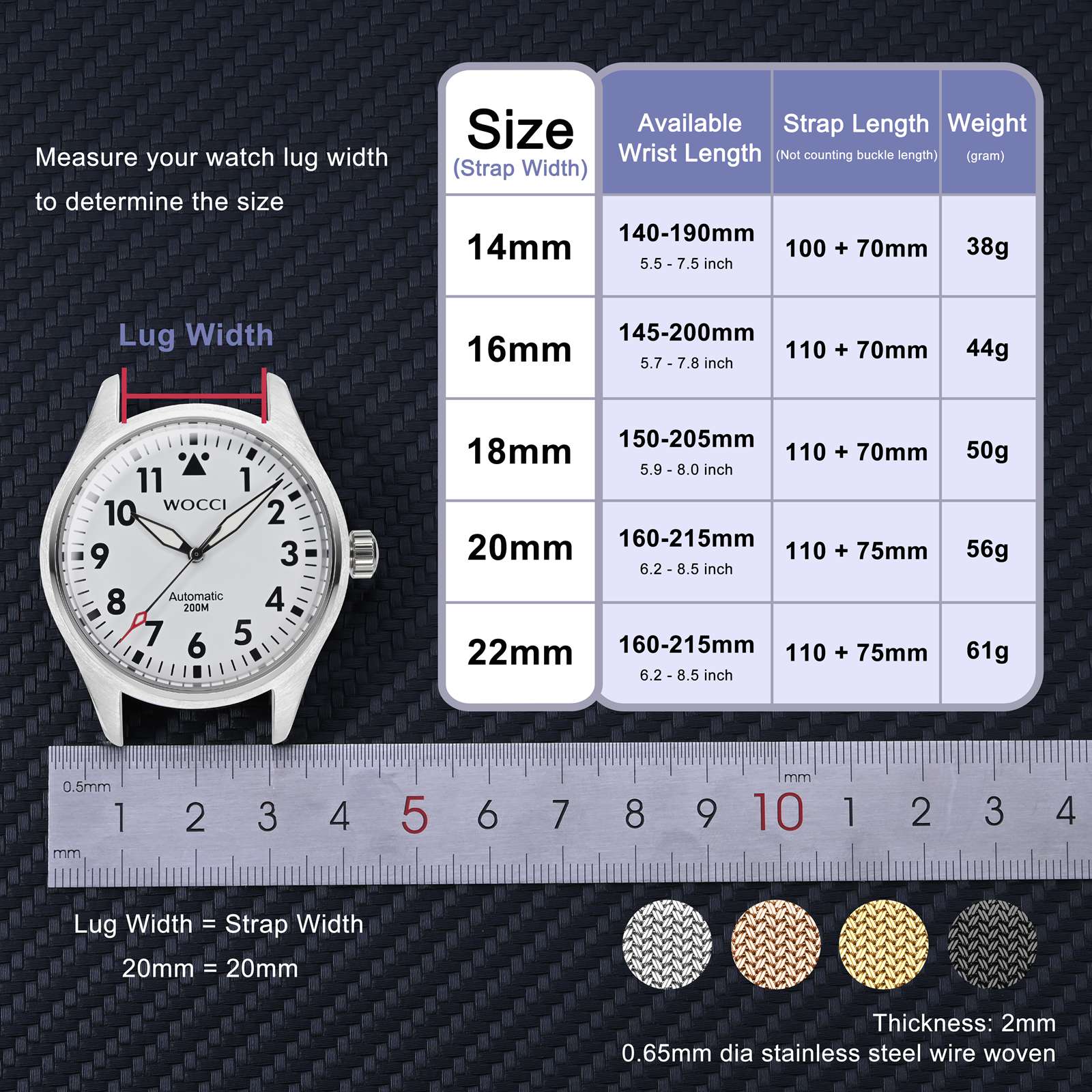 WOCCI Elite Metalowy pasek do  – Mesh Strap Metal recenzja i cena