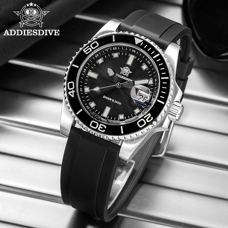 ADDIESDIVE 2115 Kwarcowe zegar – Rubber Strap Diver recenzja i cena
