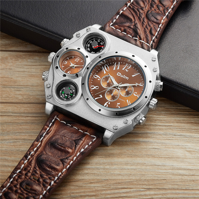 Nowy Model Zegarek OULM Męski  – Leather Watch Band Men recenzja i cena